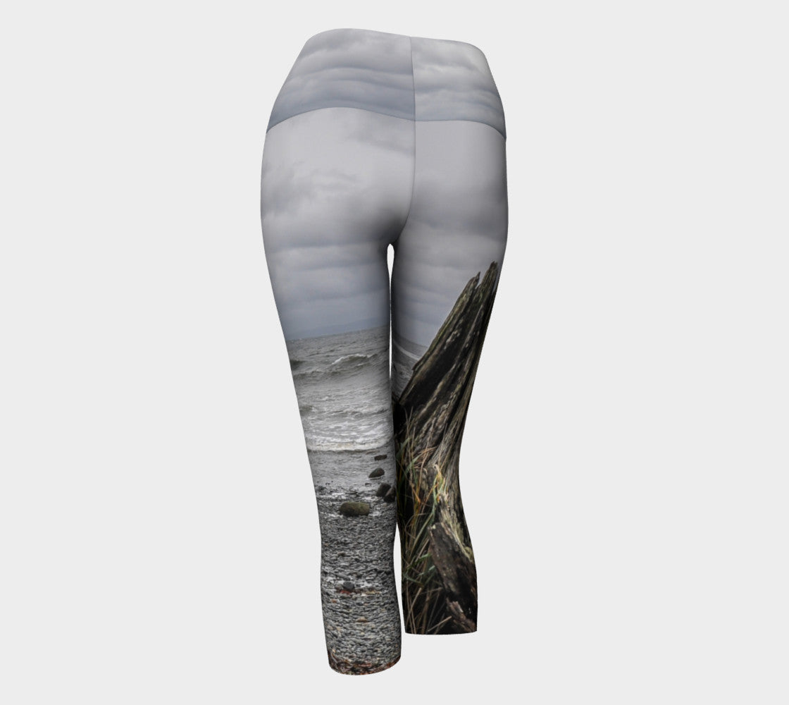 vGray Day Yoga Capris by Roxy Hurtubise VanIsleGoddess.Com Back