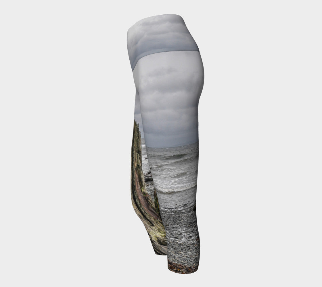 Gray Day Yoga Capris by Roxy Hurtubise VanIsleGoddess.Com Side