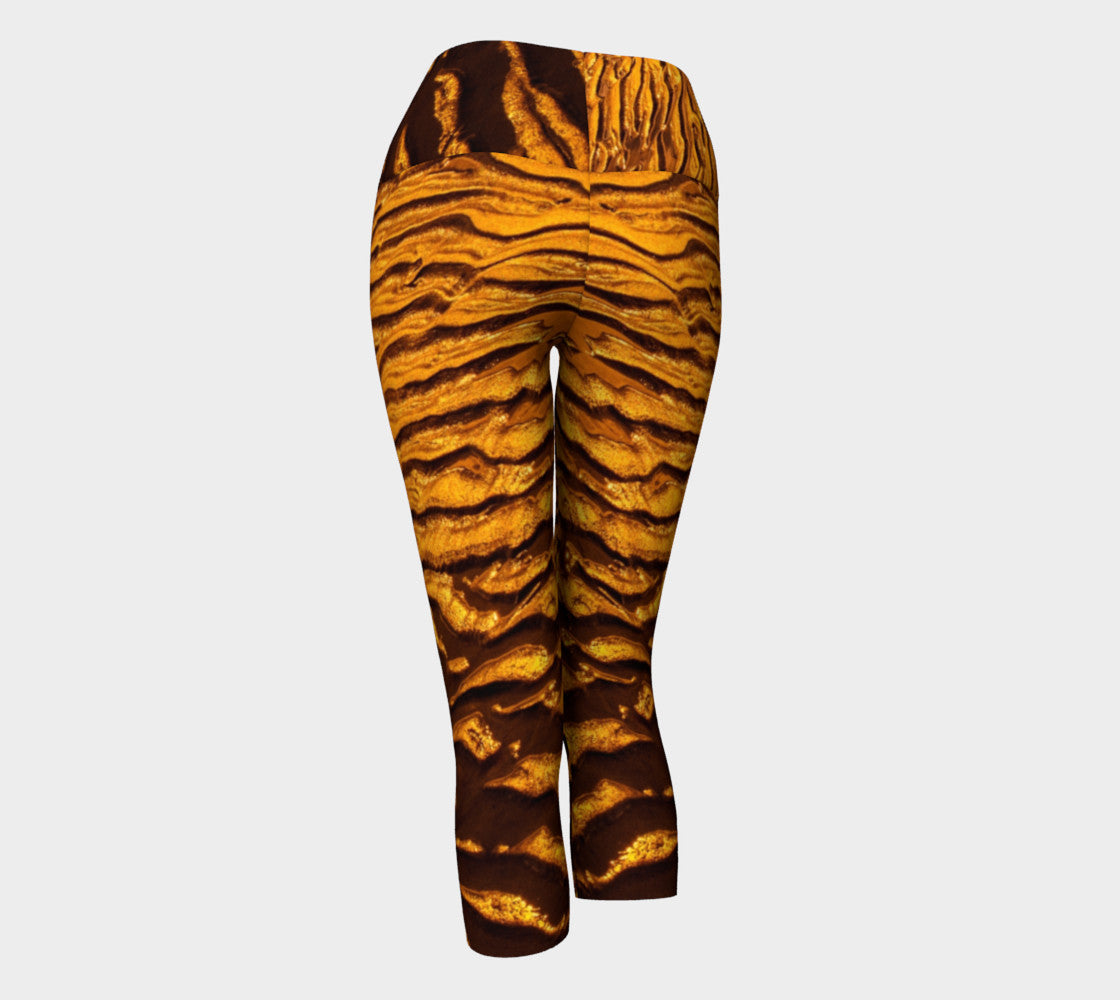 Golden Sand Yoga Capris by Roxy Hurtubise VanIsleGoddess.com Back