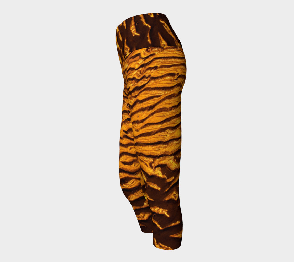 Golden Sand Yoga Capris by Roxy Hurtubise VanIsleGoddess.com Side