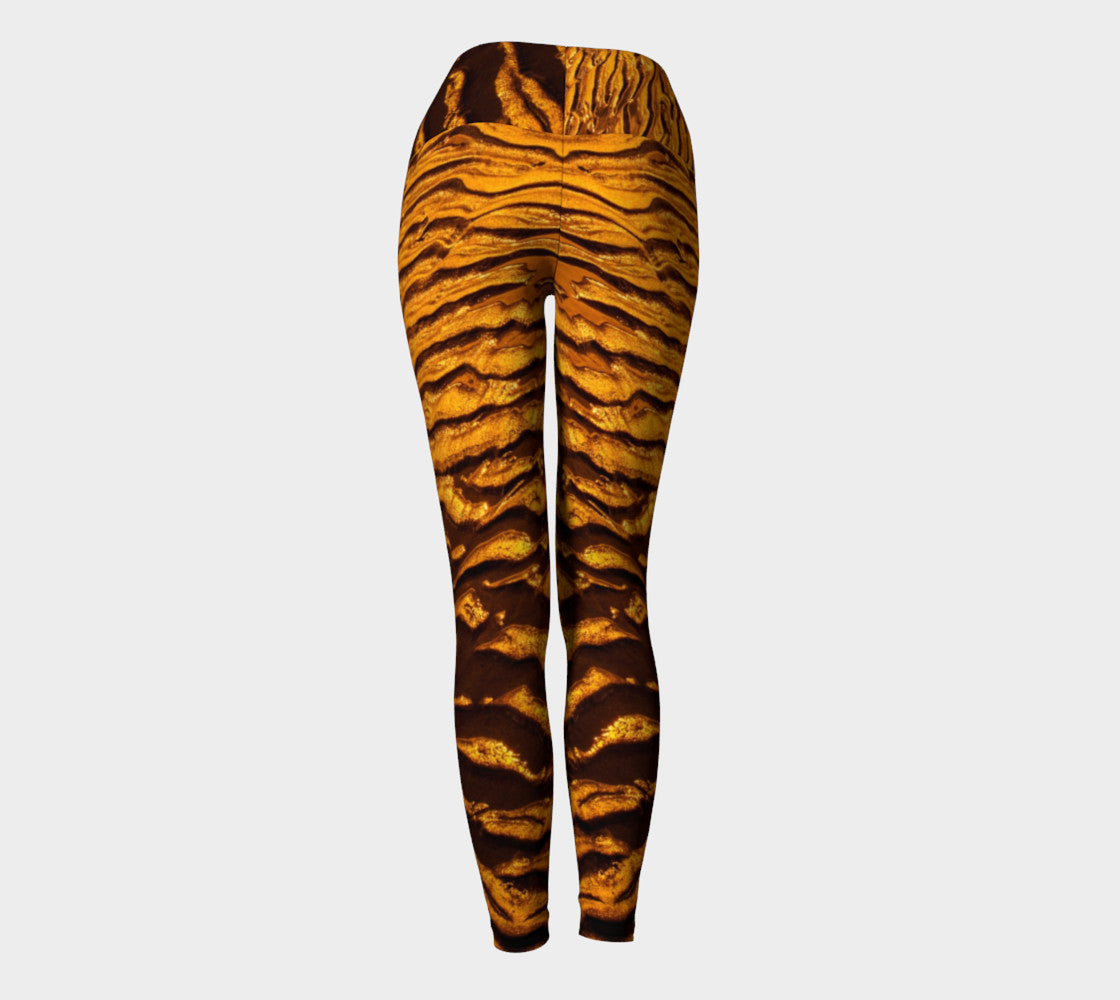 Golden Sand Yoga Leggings by Roxy Hurtubise VanIsleGoddess.Com Back