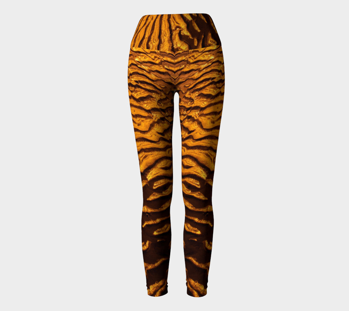 Golden Sand Yoga Leggings by Roxy Hurtubise VanIsleGoddess.Com Full Front