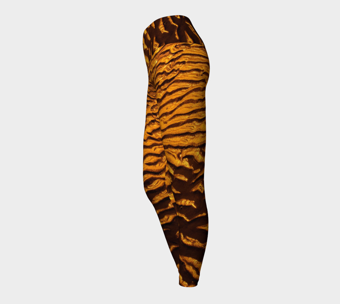 Golden Sand Yoga Leggings by Roxy Hurtubise VanIsleGoddess.Com Side
