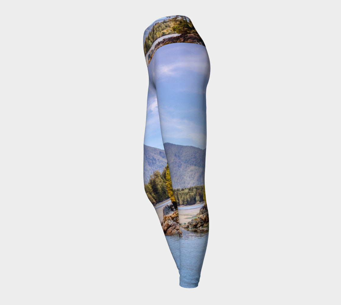 Tofino Inlet Yoga Leggings by Roxy Hurtubise VanIsleGoddess.Com side