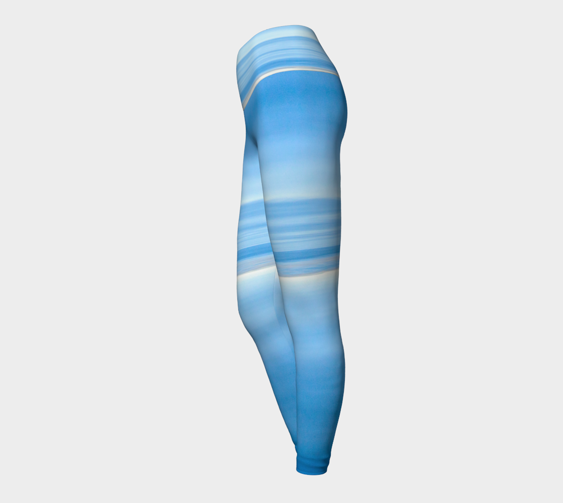 Ocean Blue Yoga Leggings by Roxy Hurtubise VanIsleGoddess.Com Side
