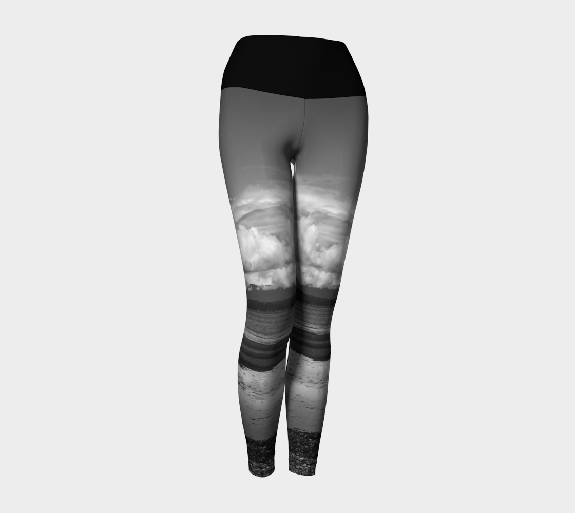 Parksville Beach Yoga Leggings by Roxy Hurtubise VanIsleGoddess.Com Front