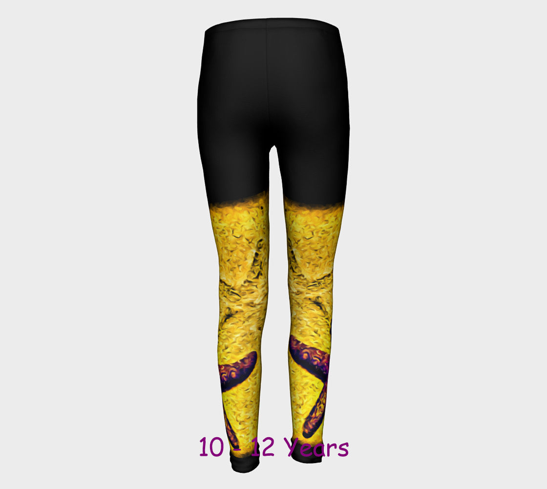 Star Track II Youth Leggings Van Isle Goddess youth leggings for ages 4 - 12. Makes a great gift idea from Vancouver Island! by Roxy Hurtubise vanislegoddess.com