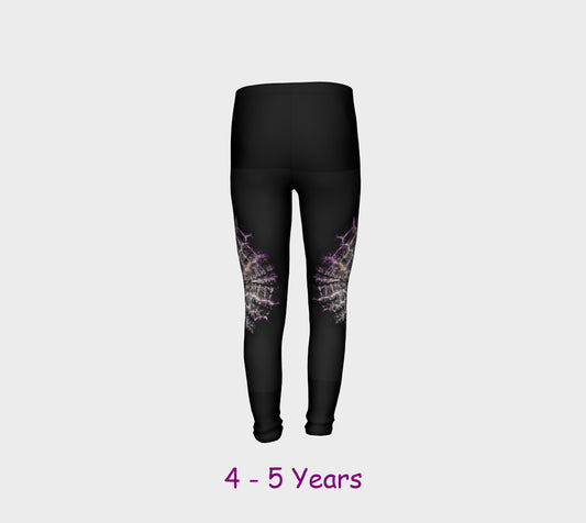 Sand Dollar Spotlight Youth Leggings Van Isle Goddess youth leggings for ages 4 - 12. Makes a great gift idea from Vancouver Island! by Roxy Hurtubise vanislegoddess.com