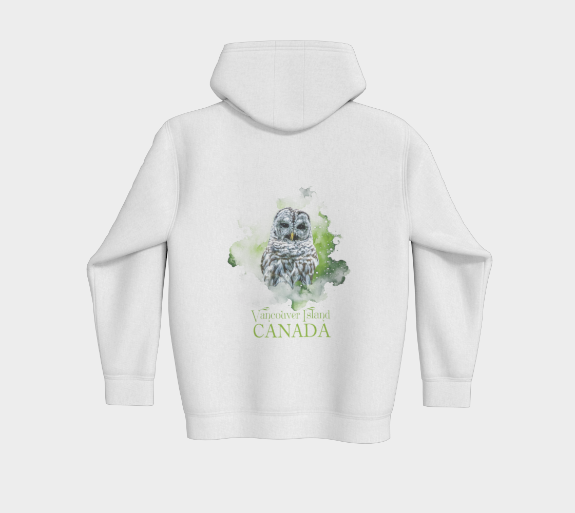 Wise Owl Vancouver Island Canada Premium Zipper Hoodie
