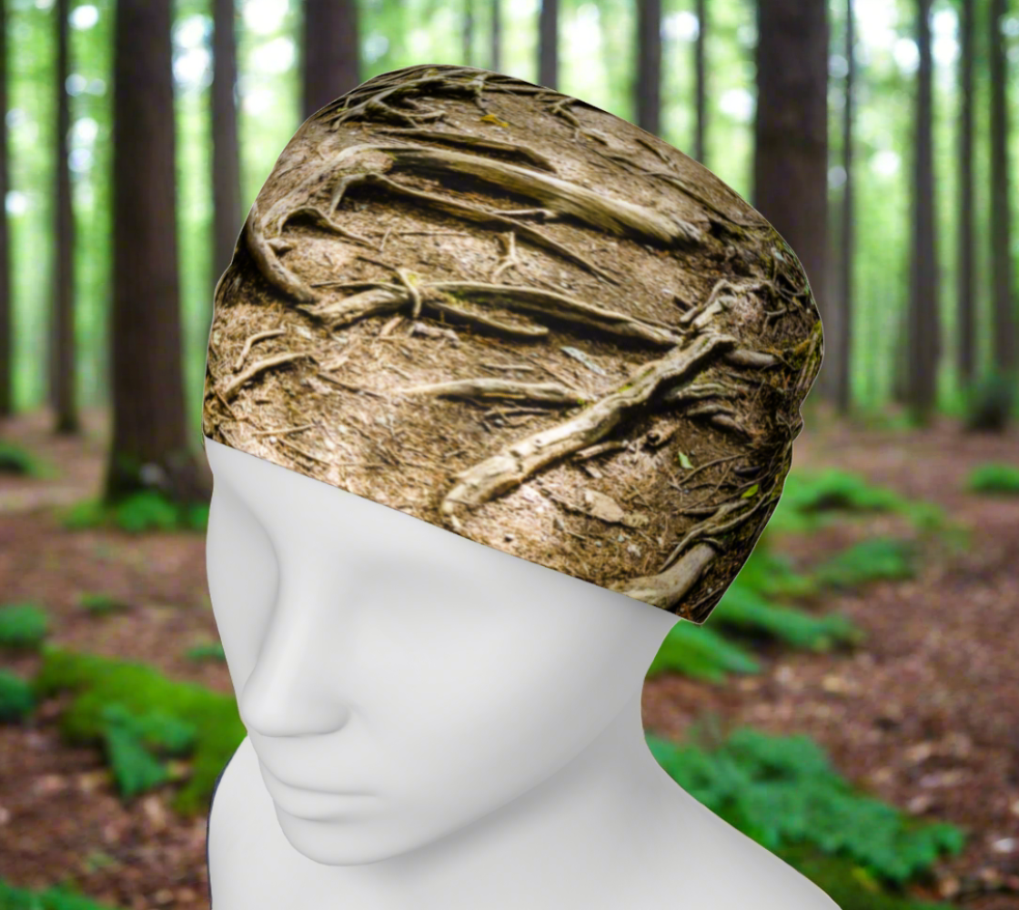 Headband and or neck gaiter with an image of Nymph Falls Trail.
