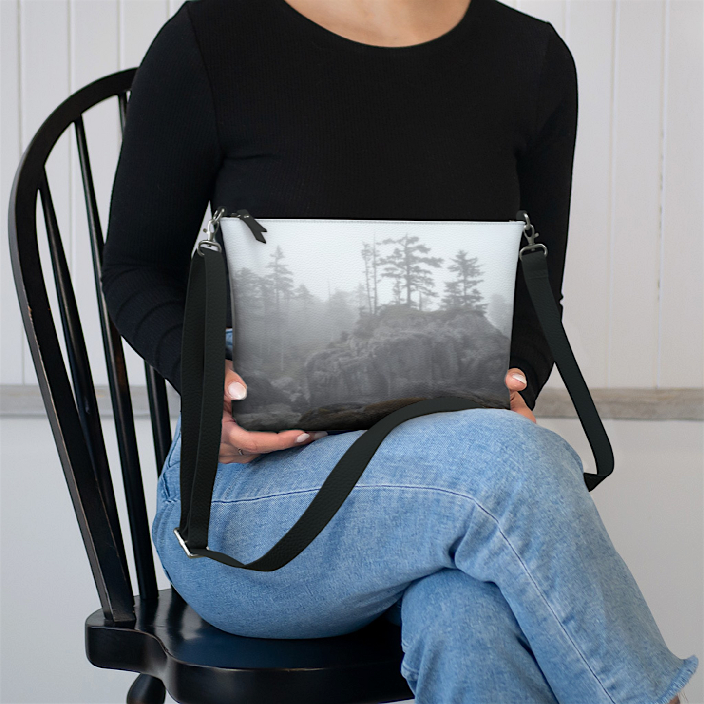 West Coast Ocean Fog Vegan Leather Crossbody Purse