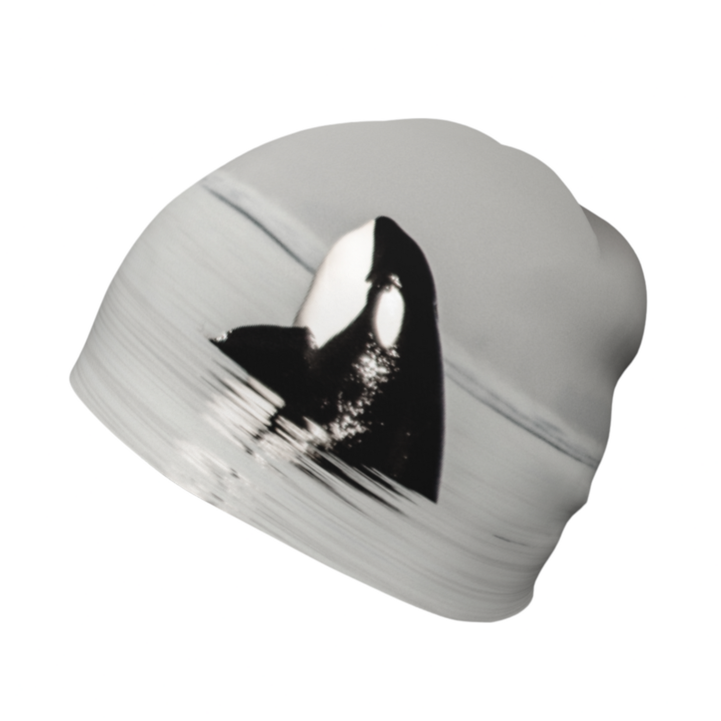 Left side Orca spy hop beanie.