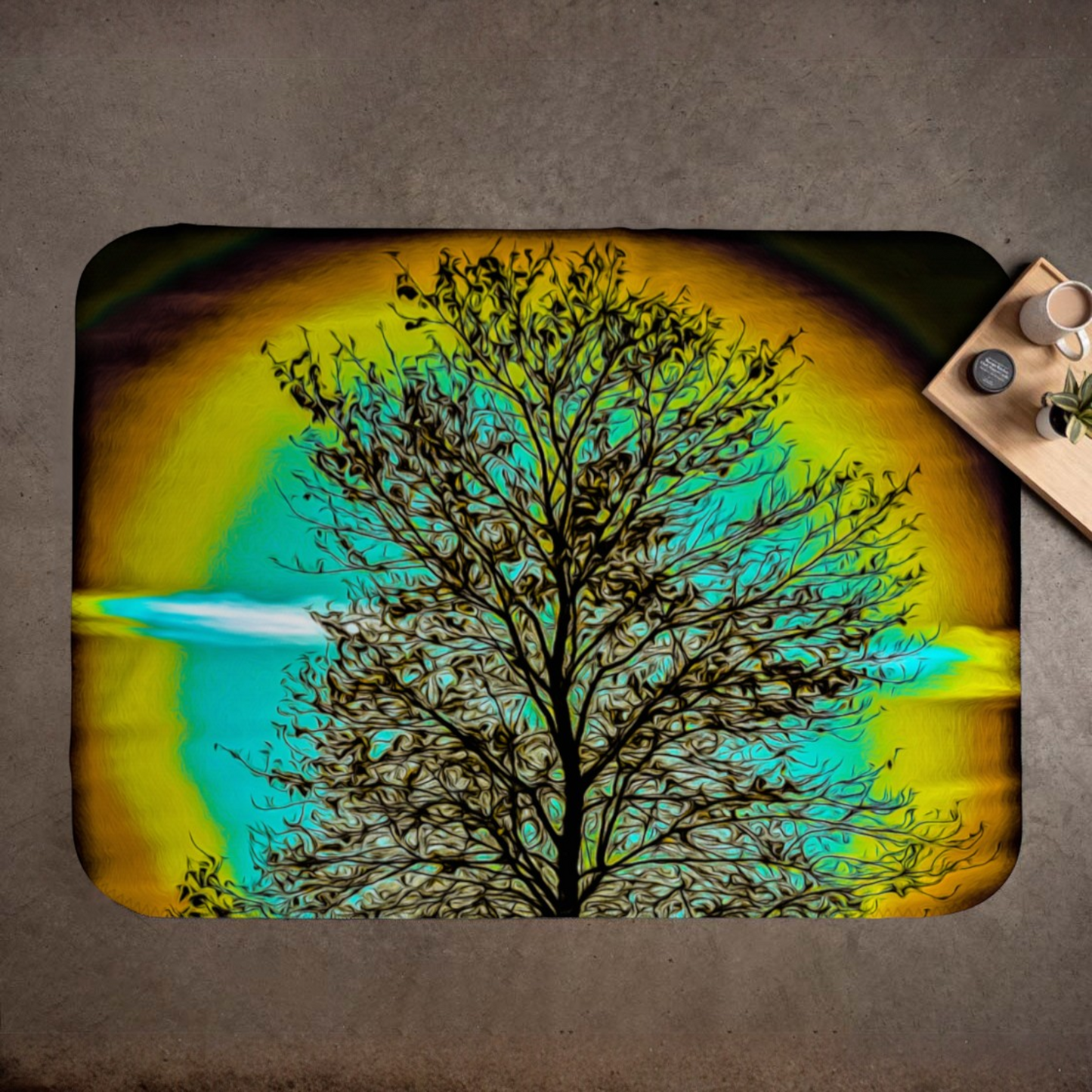 Island Tree of Life Coastal Blanket