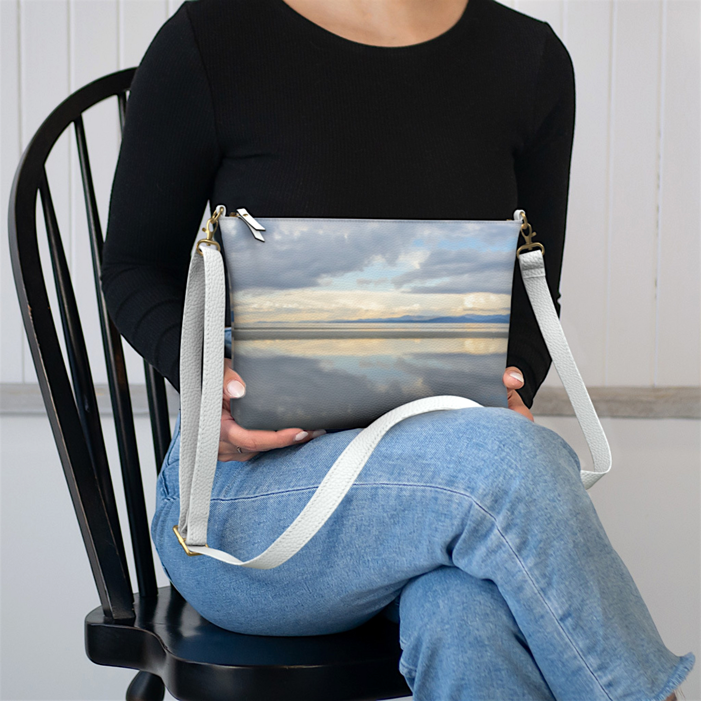 Light Language Parksville Beach Vegan Leather Crossbody Purse