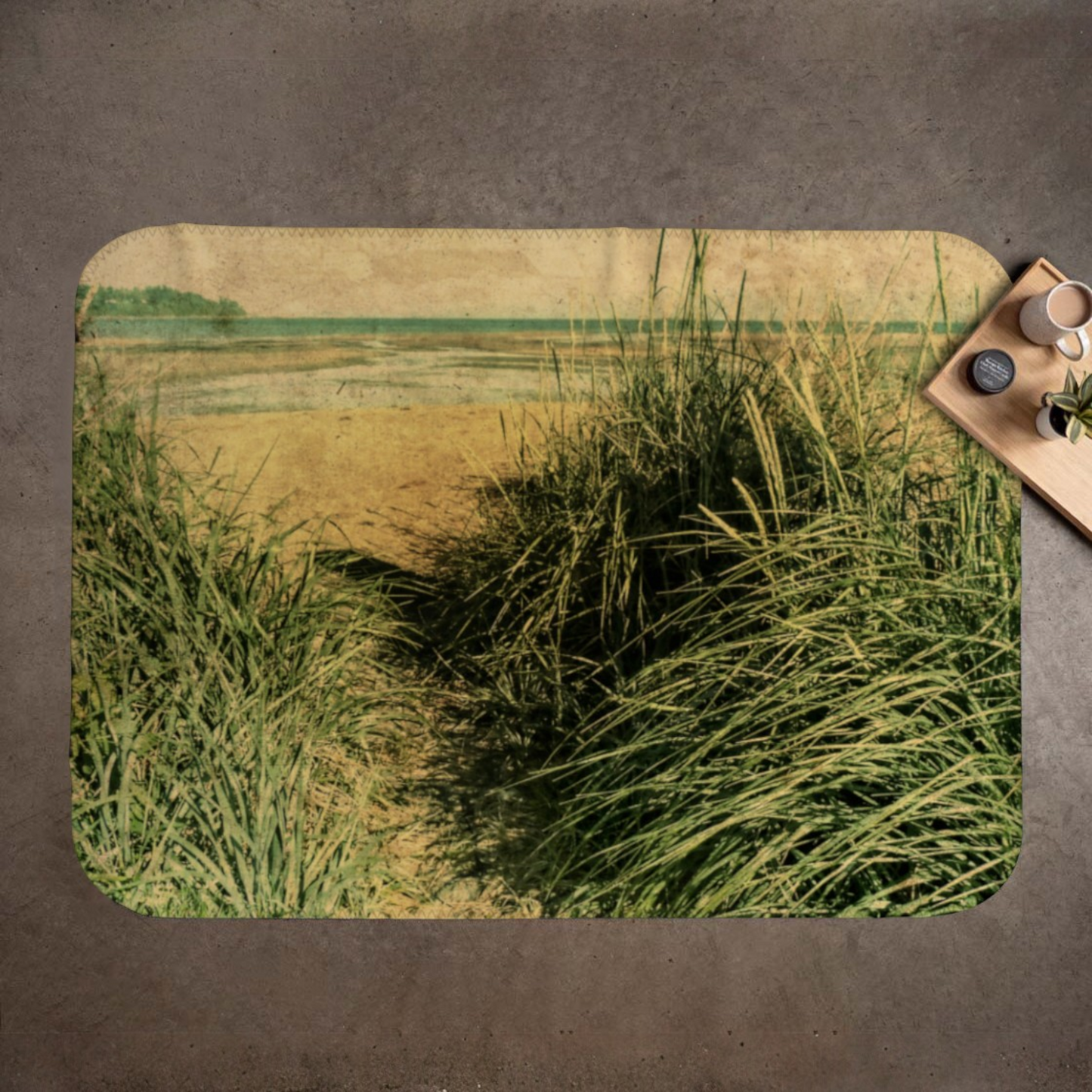Vintage Beach Coastal Blanket