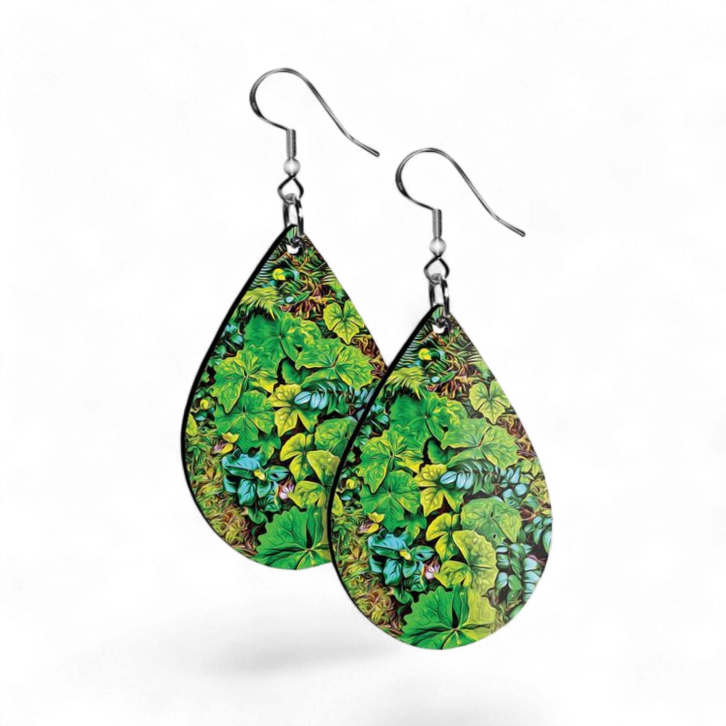Forest Floor Teardrop Earrings