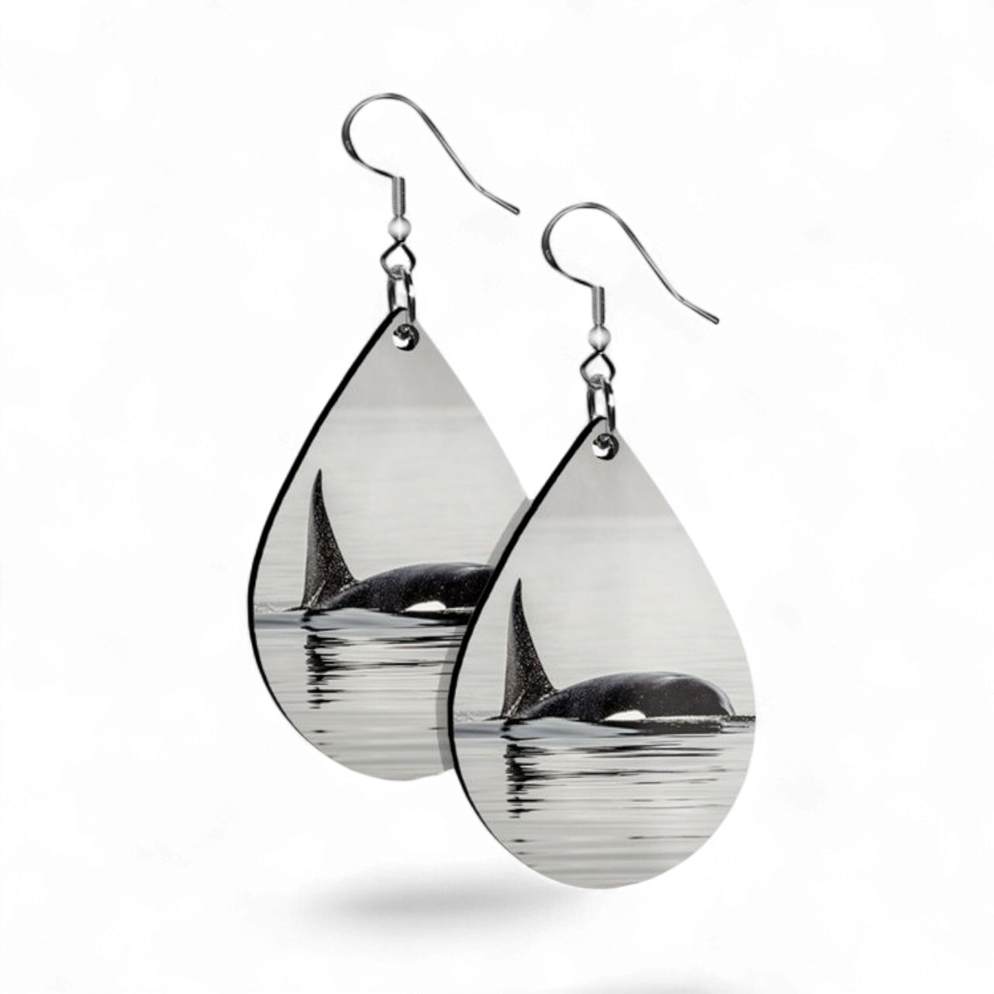 Orca Spray Teardrop Earrings