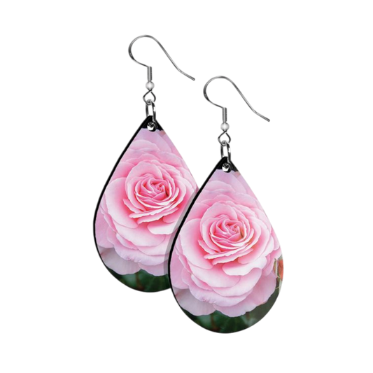 Love Surrounds Roses Teardrop Earrings