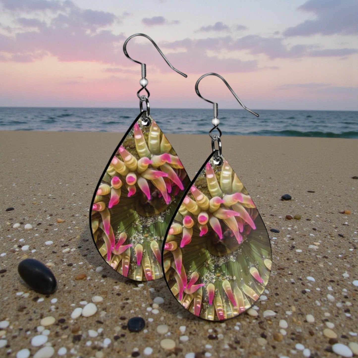 Enchanted Sea Anemone Teardrop Earrings