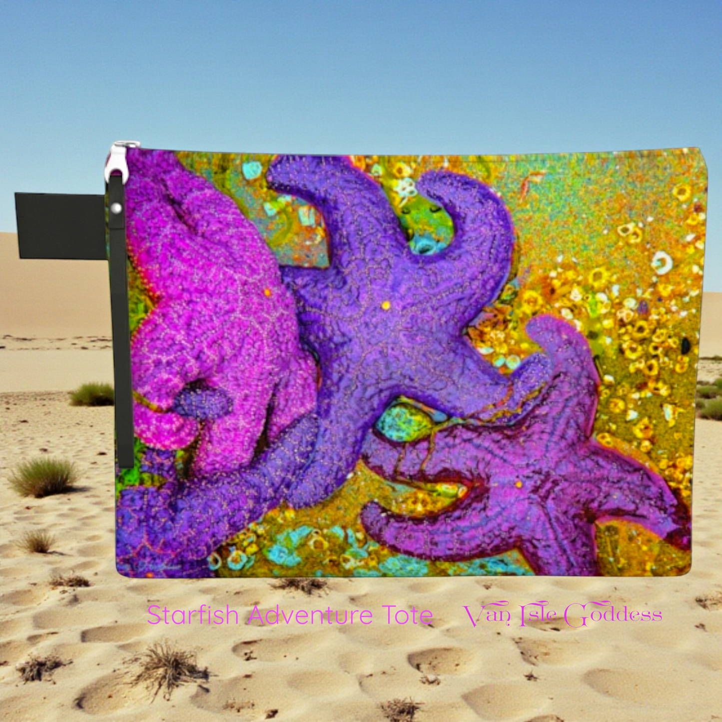 Starfish Adventure Tote Zipper Carry All