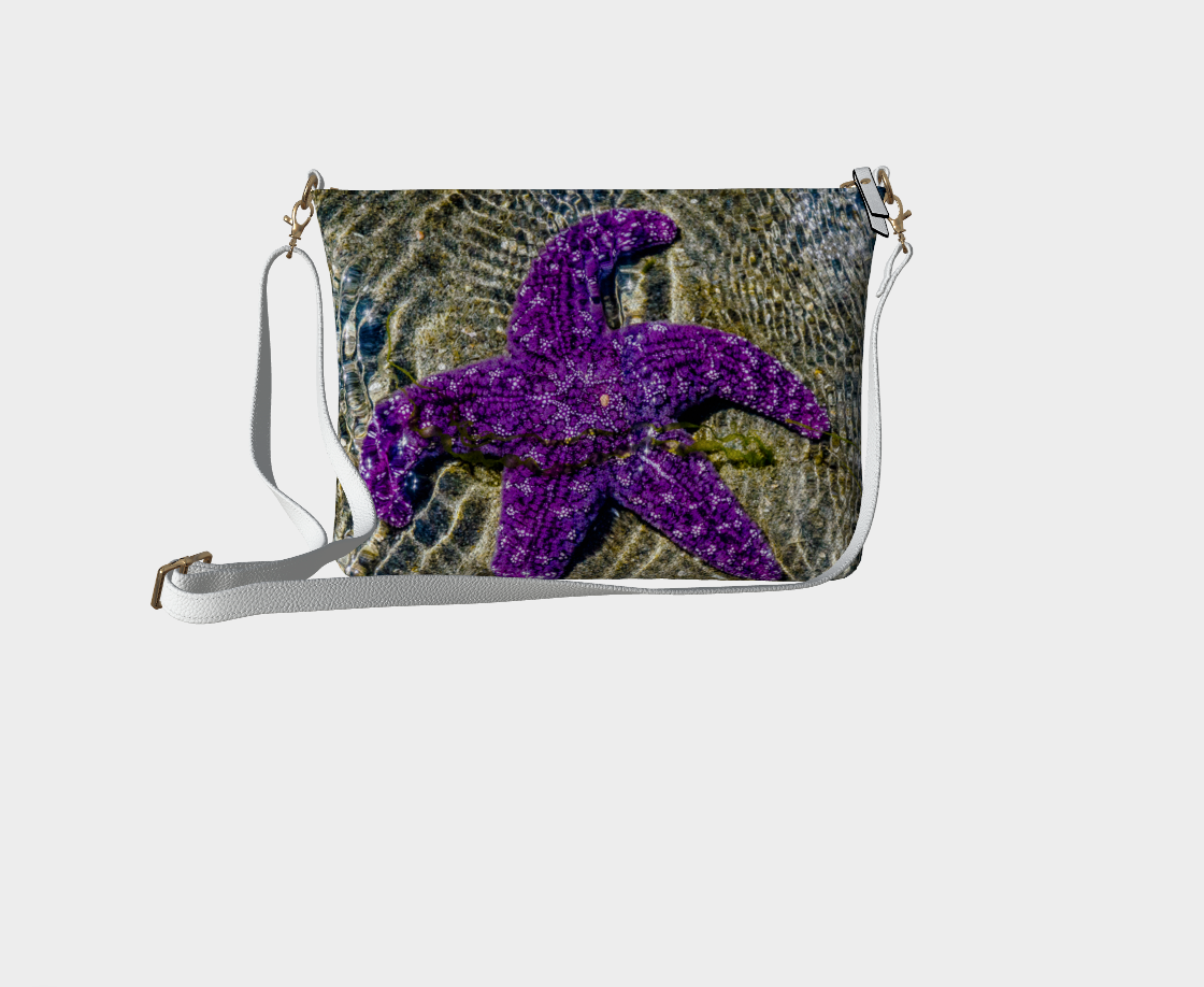 Amazing Starfish Vegan Leather Crossbody Purse