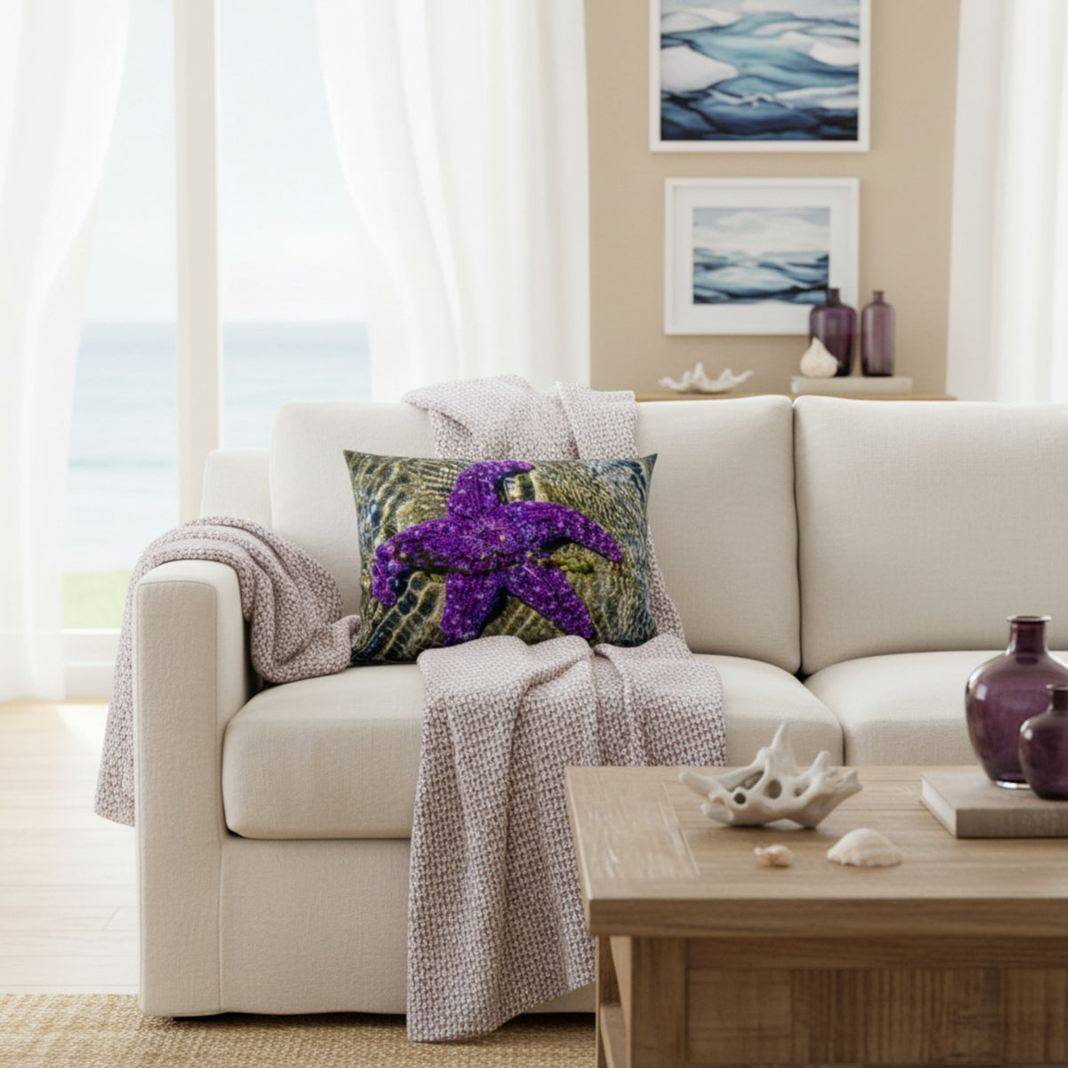Amazing Starfish 26" x 20" Throw Pillow Cover