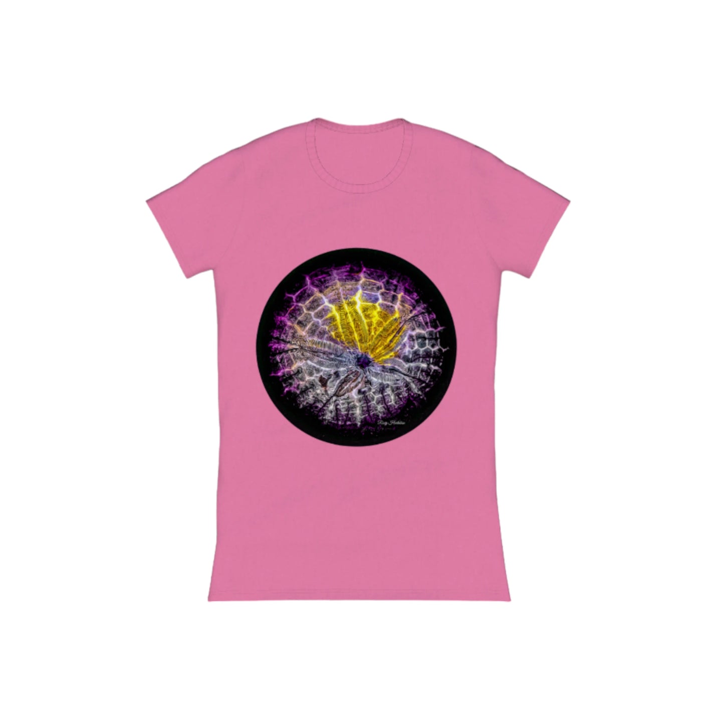 Spotlight Sand Dollar Comfort Slim Fit T-shirt. the image on the front of the shirt is a sand dollar.