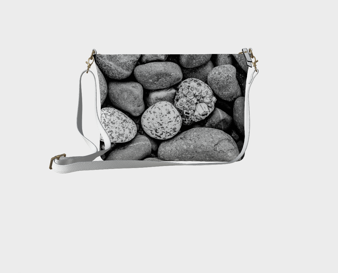 Beach Rocks Vegan Leather Crossbody Purse