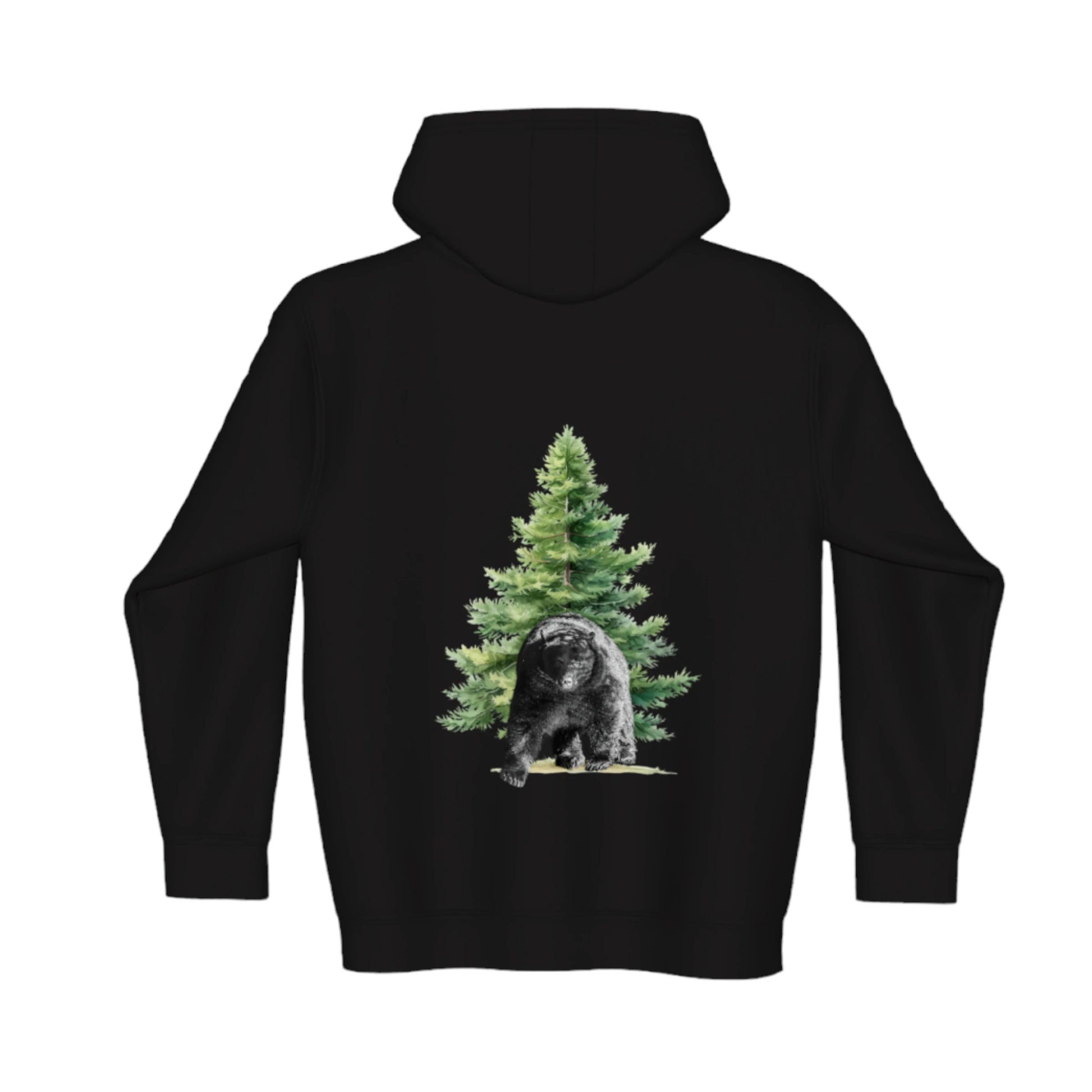 Observant Bear Premium Zipper Hoodie back