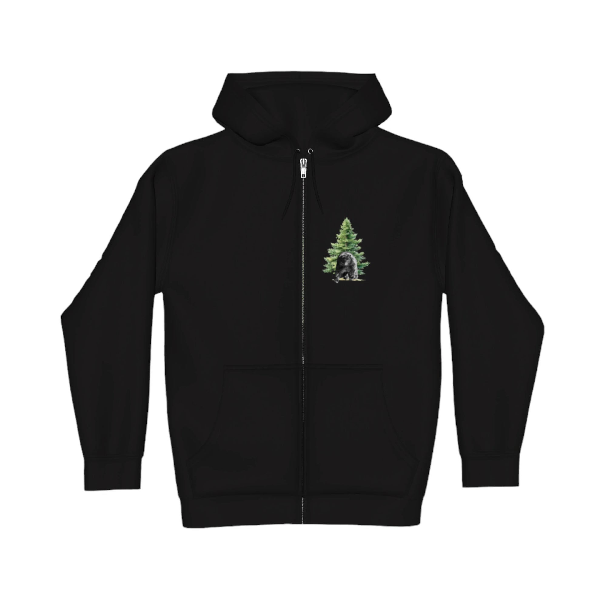 Observant Bear Premium Zipper Hoodie front