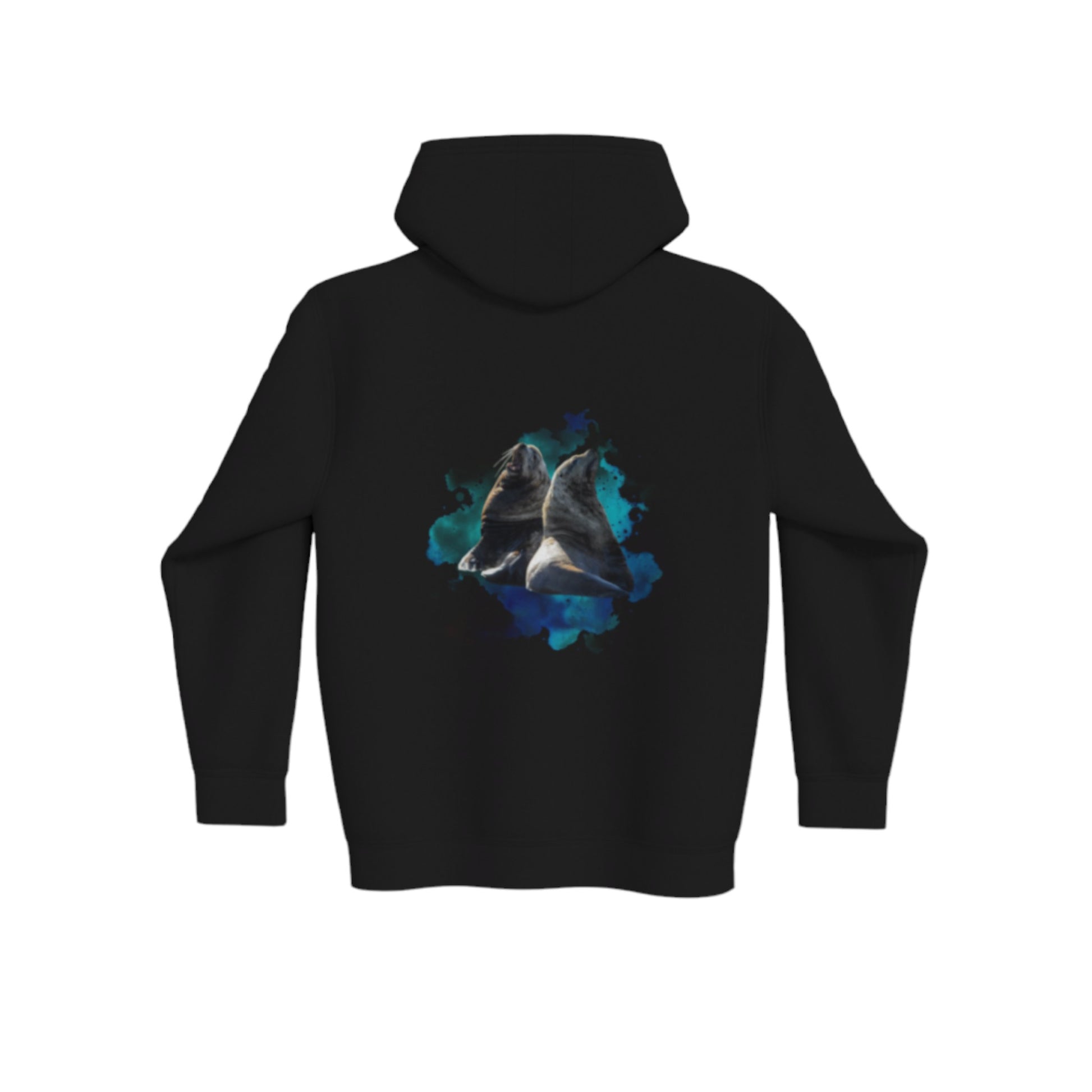 Sea Lions Communication Premium Zipper Hoodie back