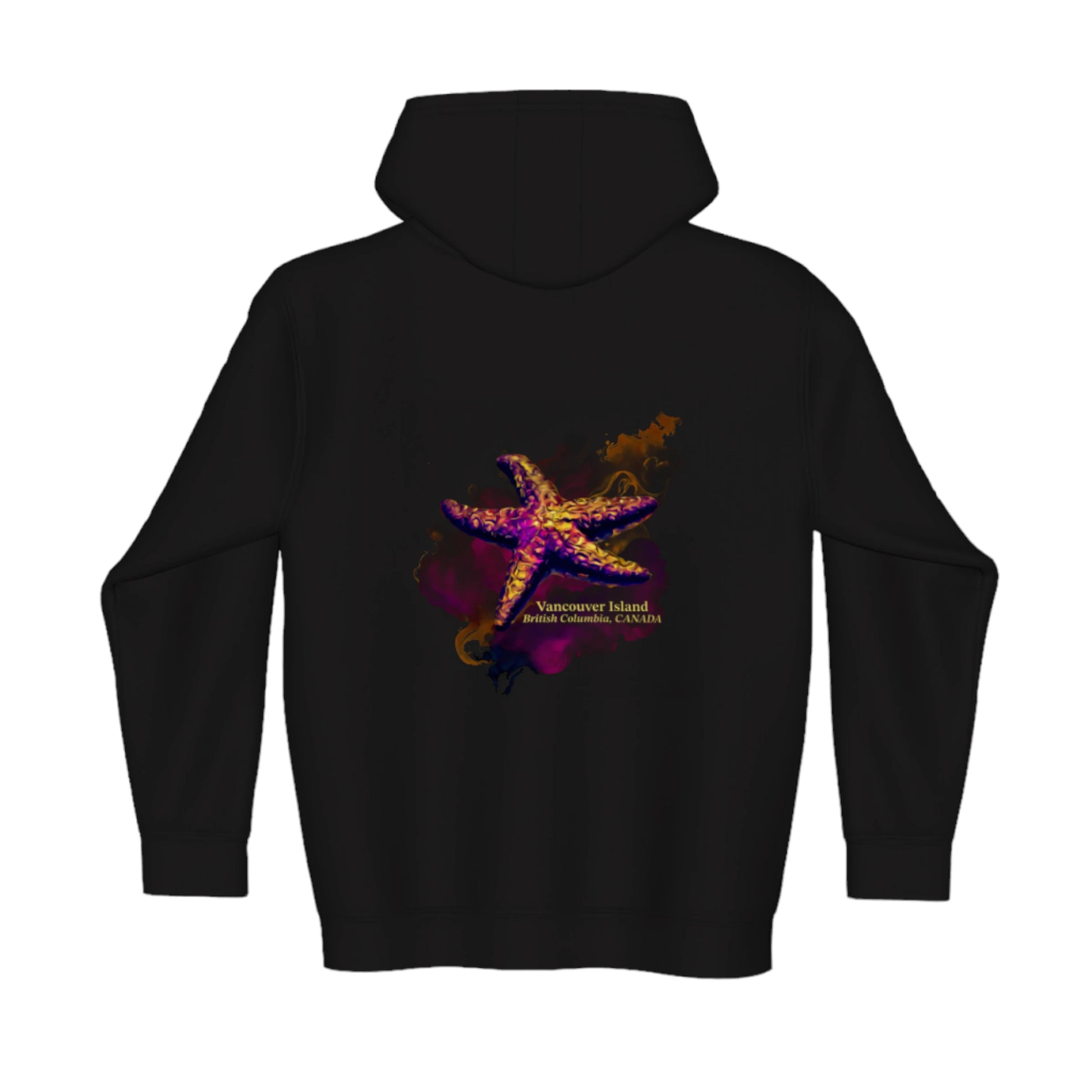 Star Track Vancouver Island BC Canada Premium Zipper Hoodie back