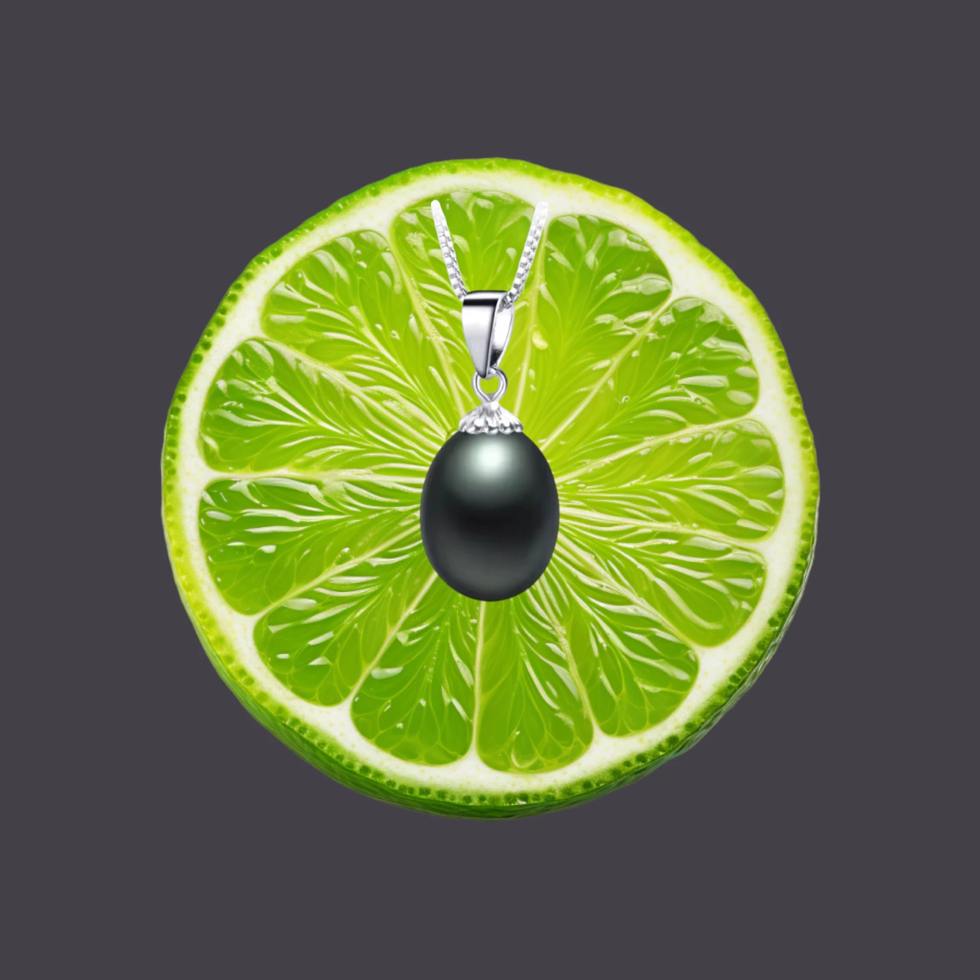 Black Pearl Drop Pendant 