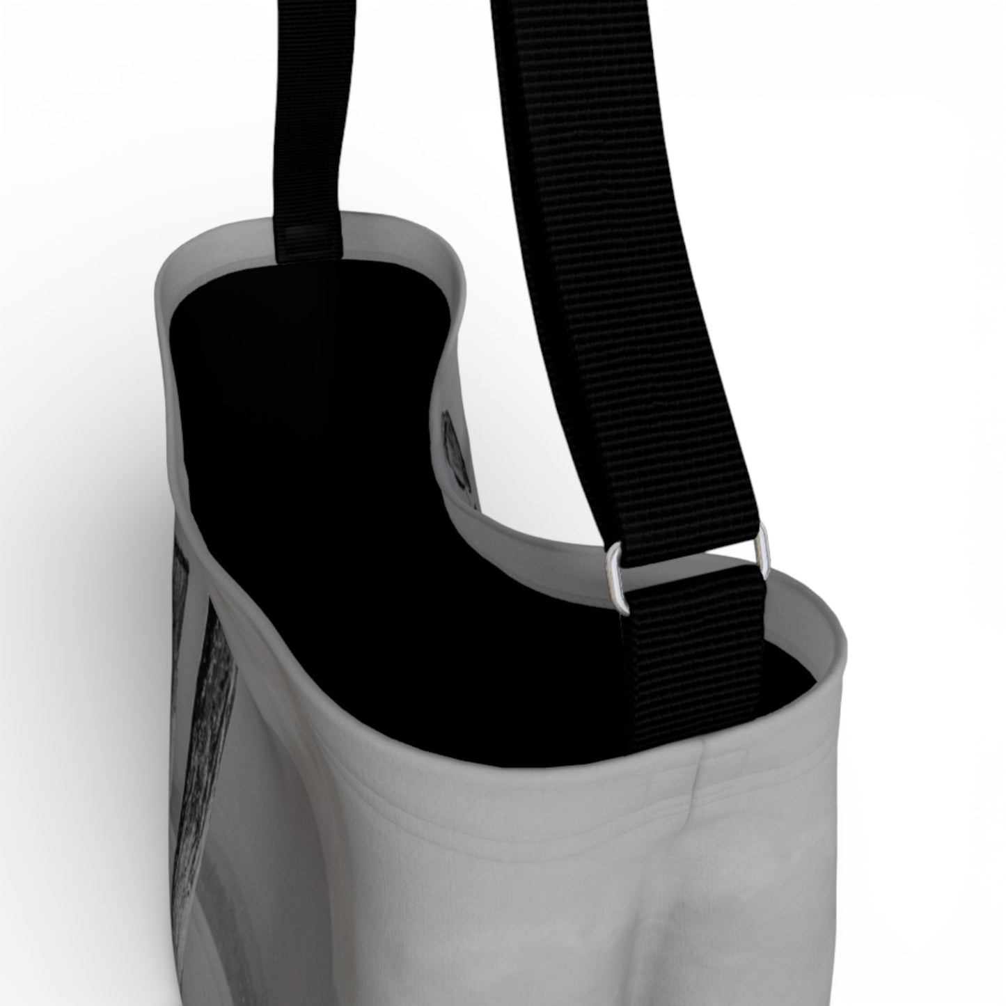 Blue Heron Perch Neoprene Day Tote: Elegant Wildlife-Inspired Print Bag