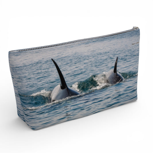 Orca By My Side Makeup Travel Bag: Heartwarming Coastal Wildlife-Inspired Cosmetic Case