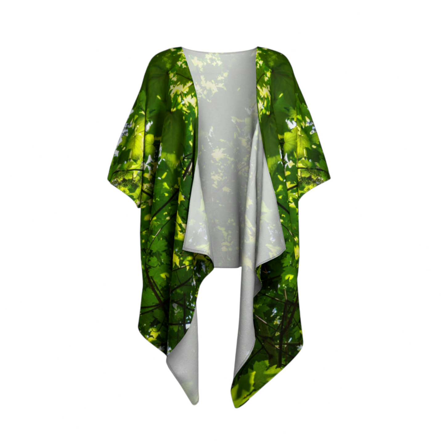 Canopy of Leaves Draped Kimono