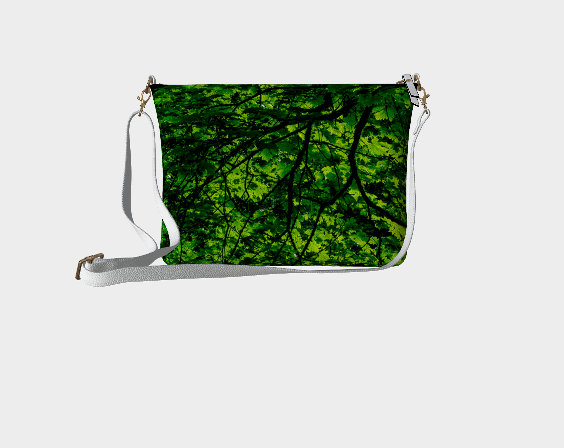 Canopy of Leaves Vegan Leather Crossbody Purse