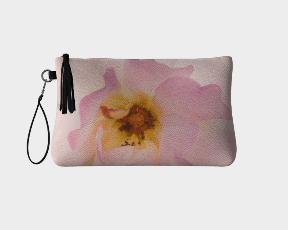 Center of My Universe Rose Vegan Leather Makeup Bag