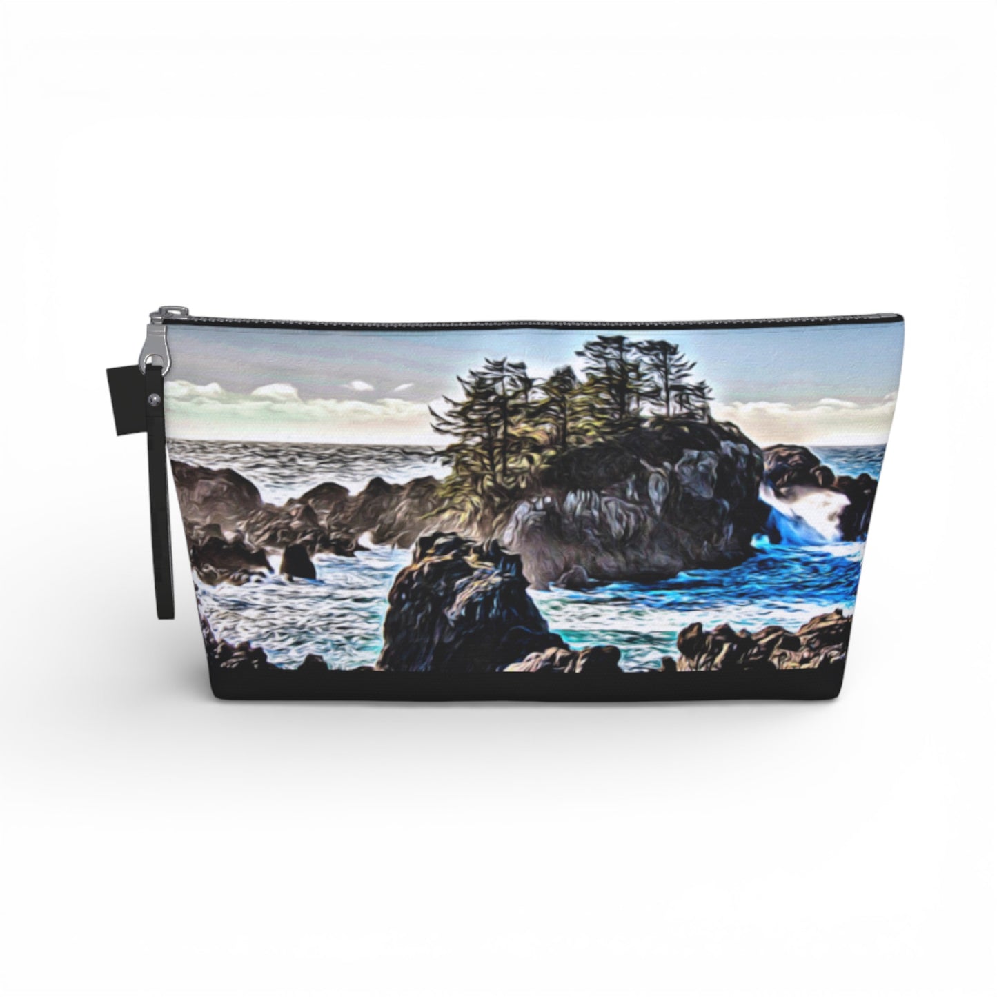 Coastal Energy Ucluelet Makeup Travel Bag: Vibrant Seaside-Inspired Cosmetic Case