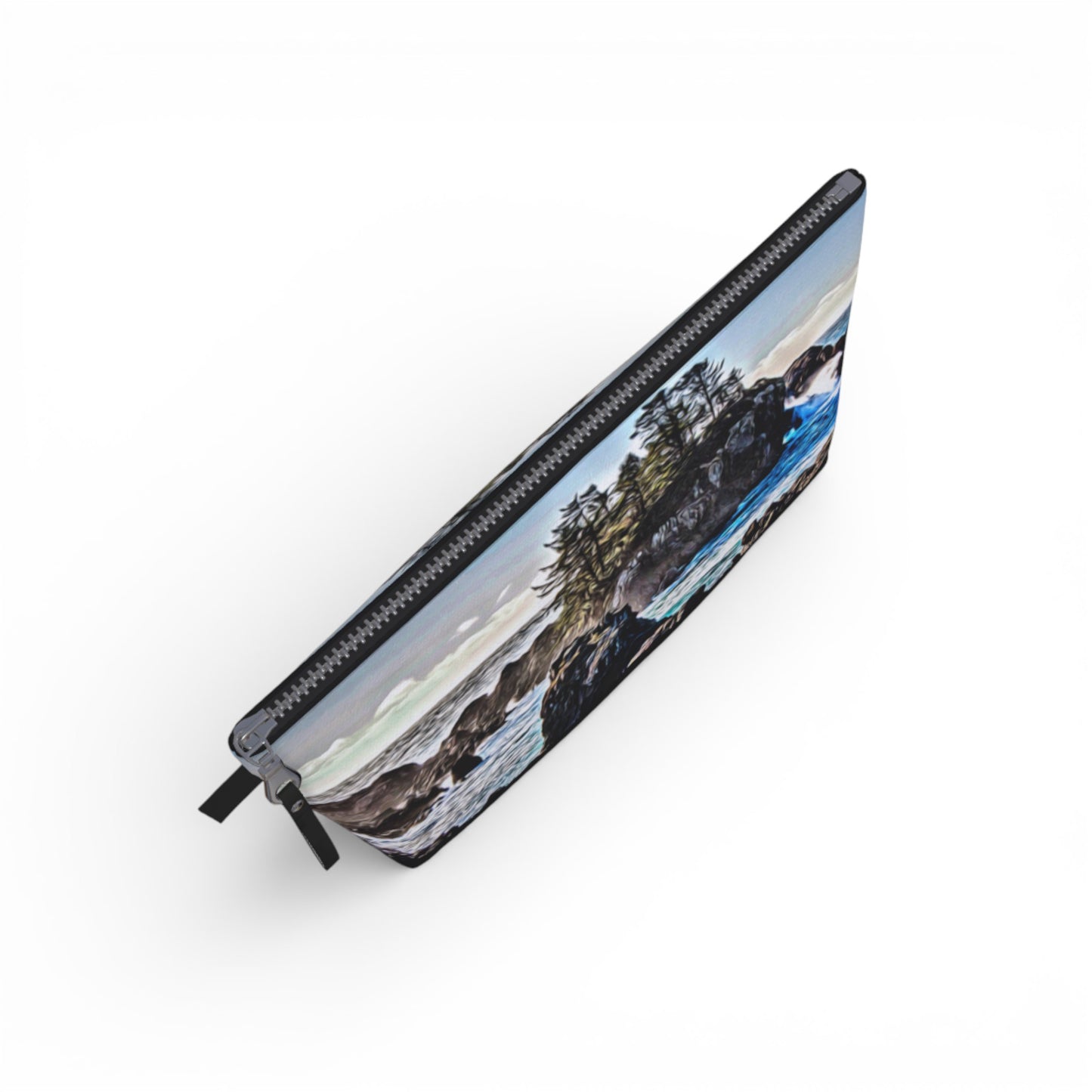 Coastal Energy Ucluelet Makeup Travel Bag: Vibrant Seaside-Inspired Cosmetic Case