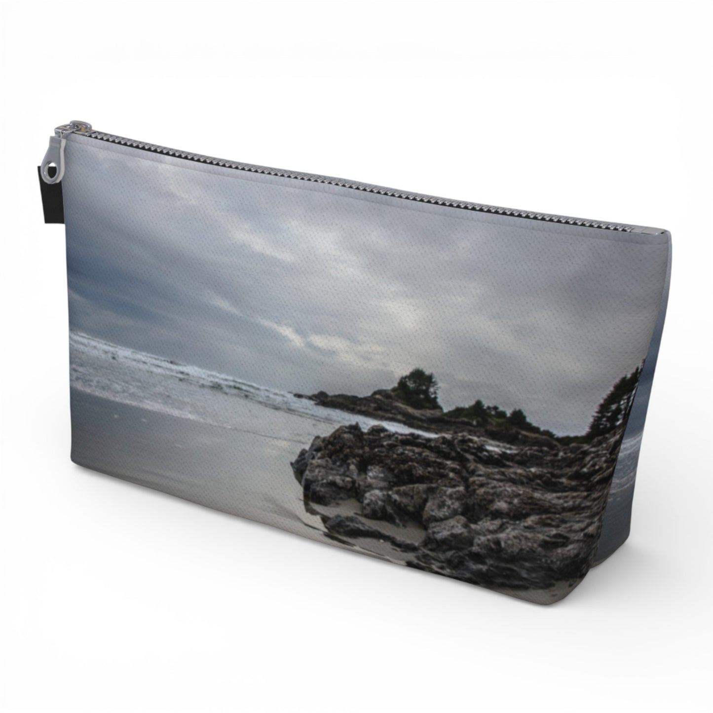 Cox Bay Afternoon Tofino Makeup Travel Bag: Scenic Coastal Landscape Cosmetic Case