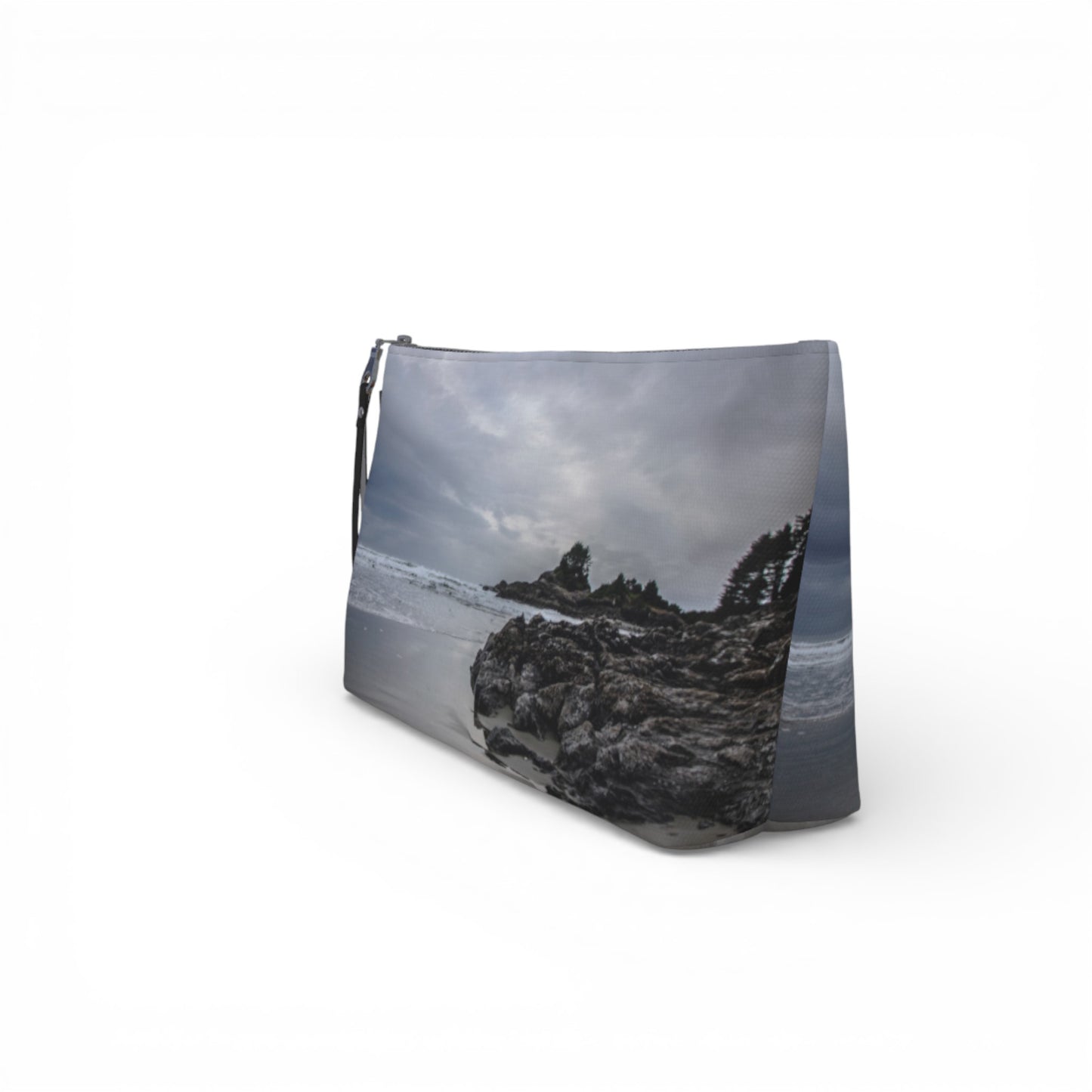 Cox Bay Afternoon Tofino Makeup Travel Bag: Scenic Coastal Landscape Cosmetic Case