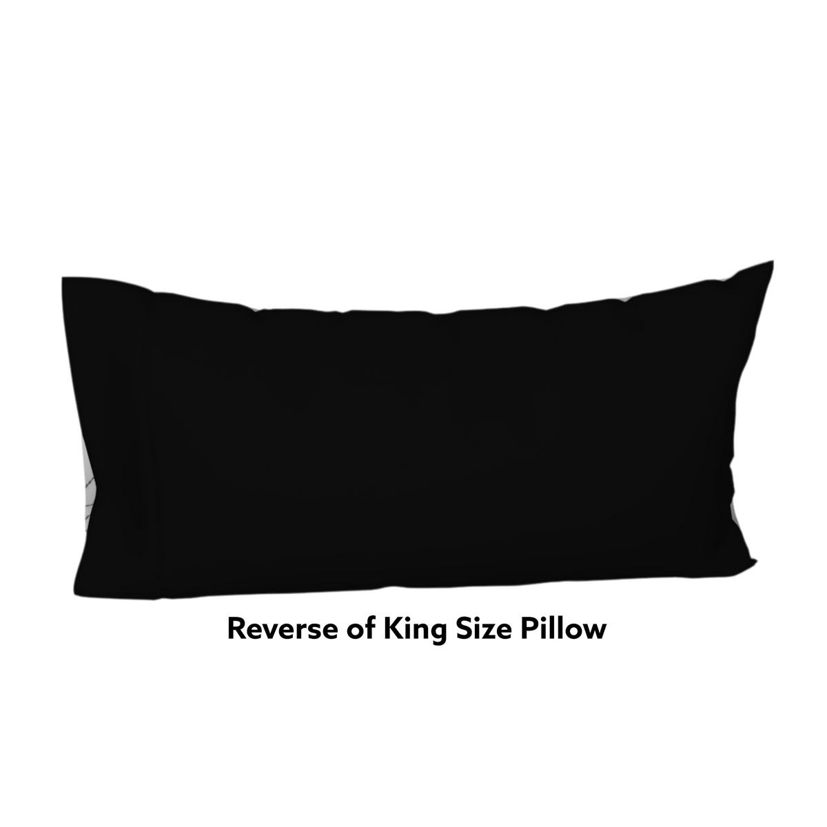 A solid black rectangular lumbar pillow shown against a plain white background.