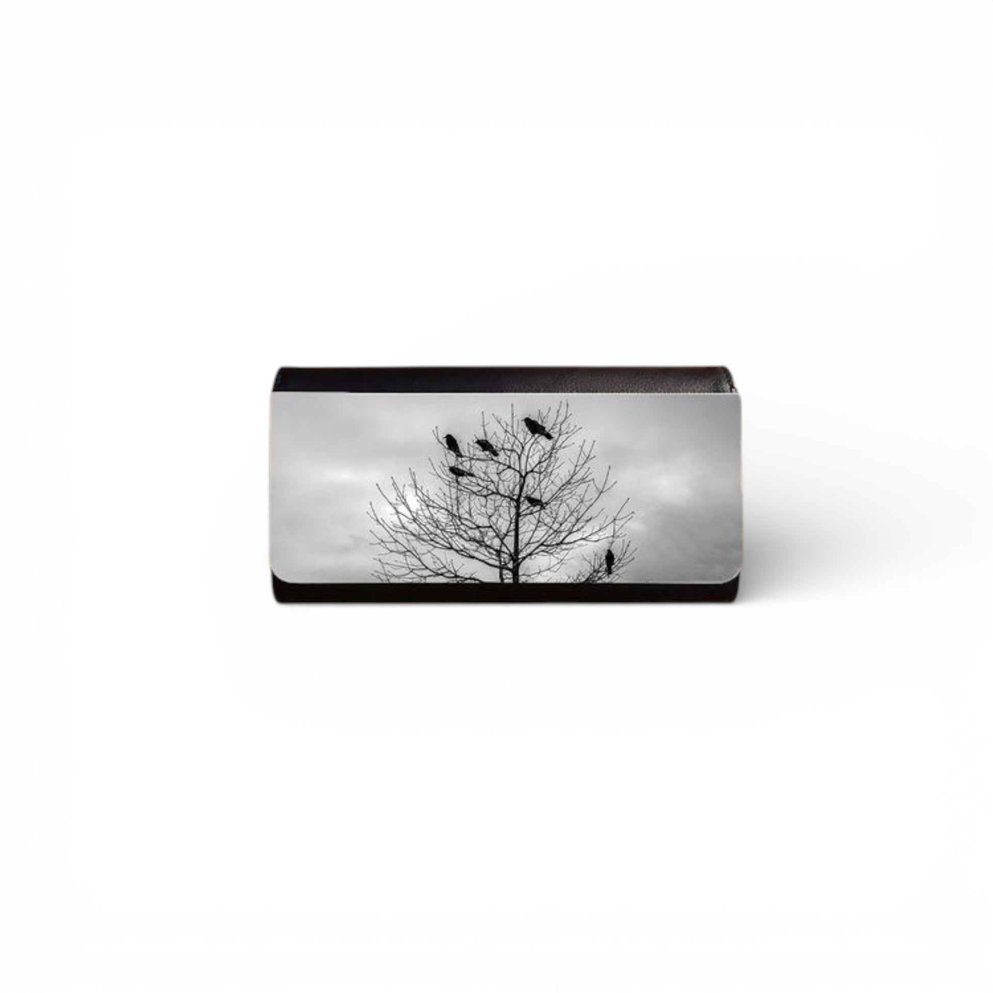 Rectangular product with a tree and birds design on a white background
