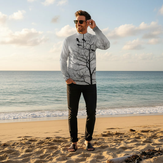 Crows Men's Active Half Zip Long Sleeve Top