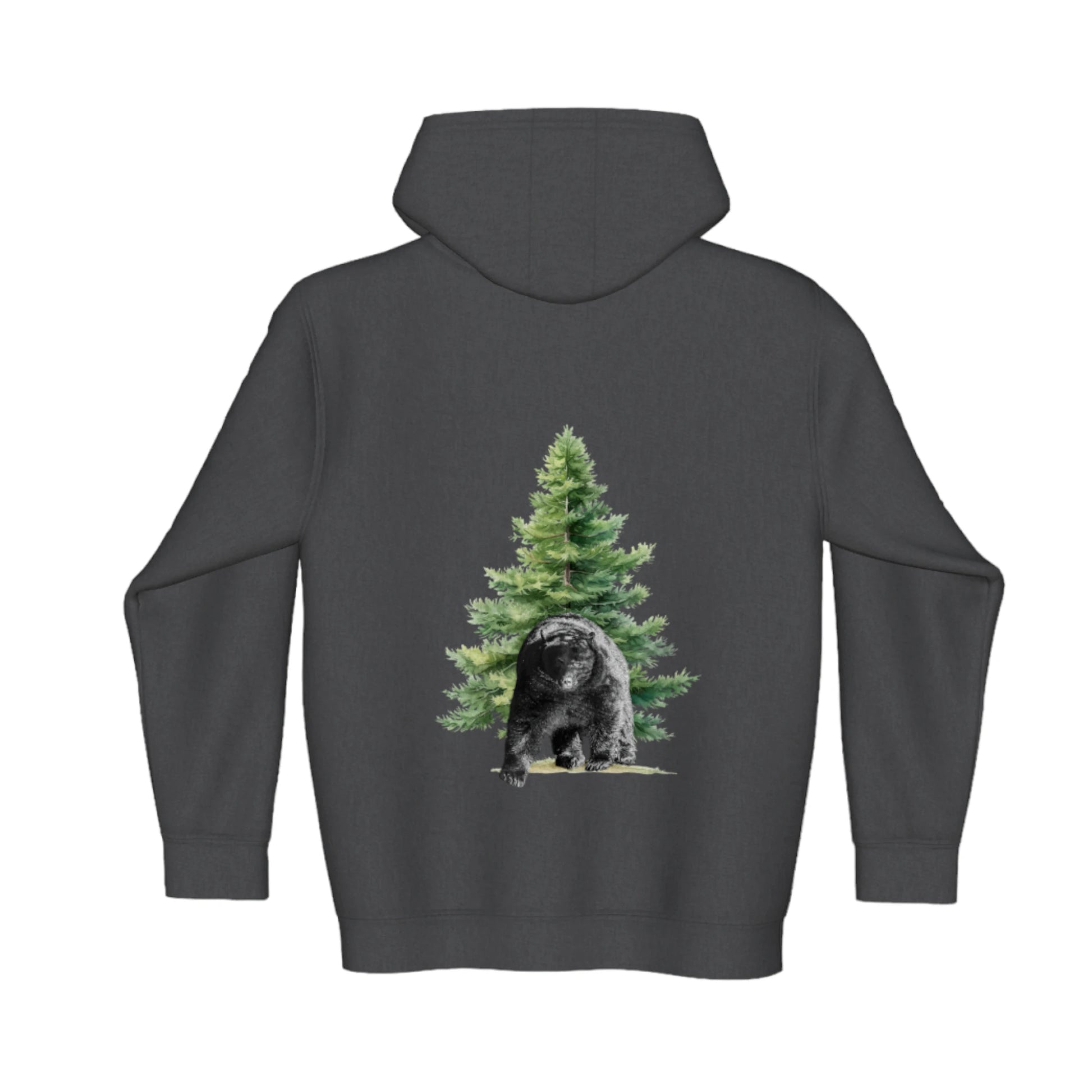 Observant Bear Premium Zipper Hoodie back