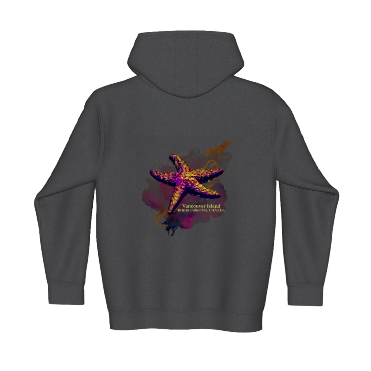 Star Track Vancouver Island BC Canada Premium Zipper Hoodie back