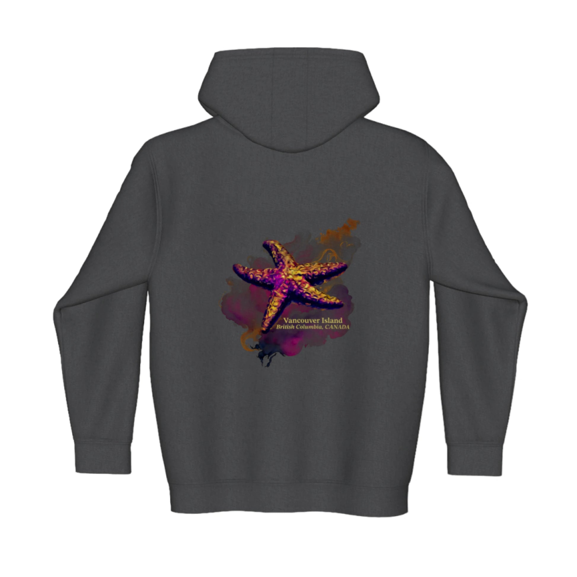 Star Track Vancouver Island BC Canada Premium Zipper Hoodie back