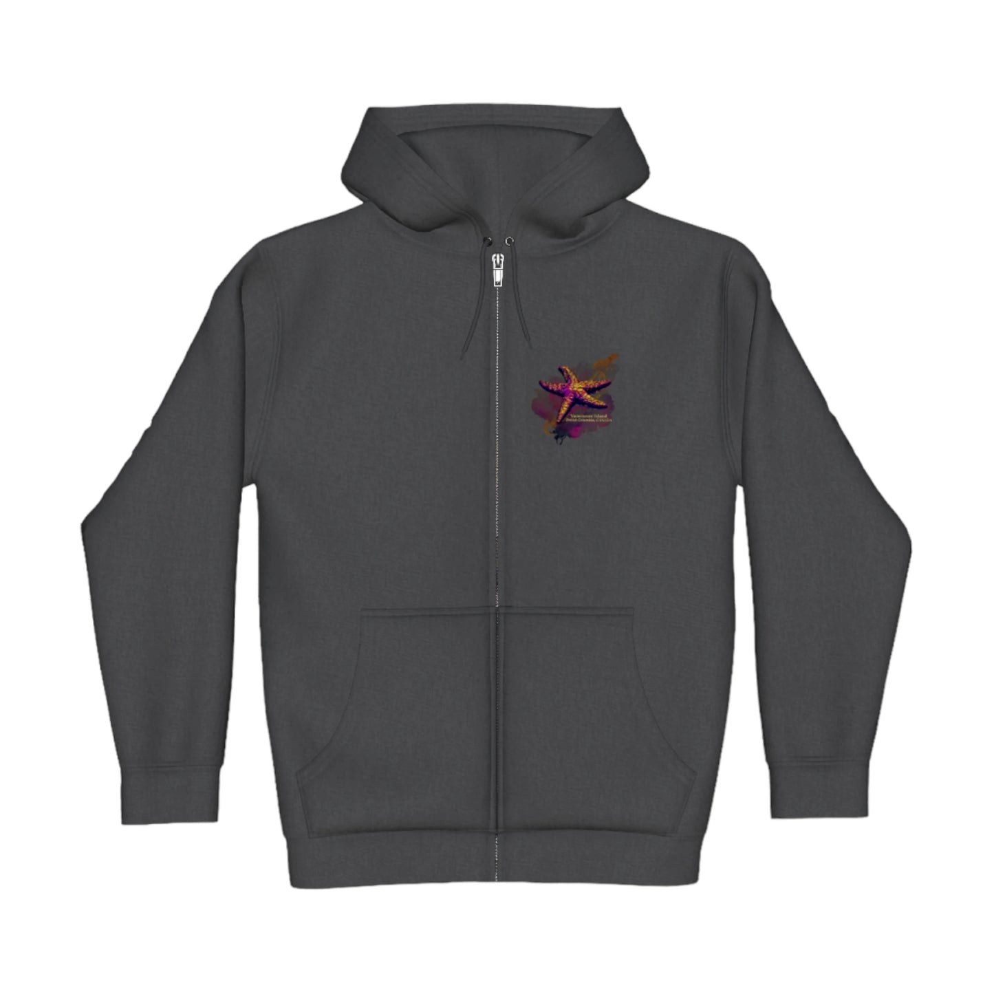 Star Track Vancouver Island BC Canada Premium Zipper Hoodie front