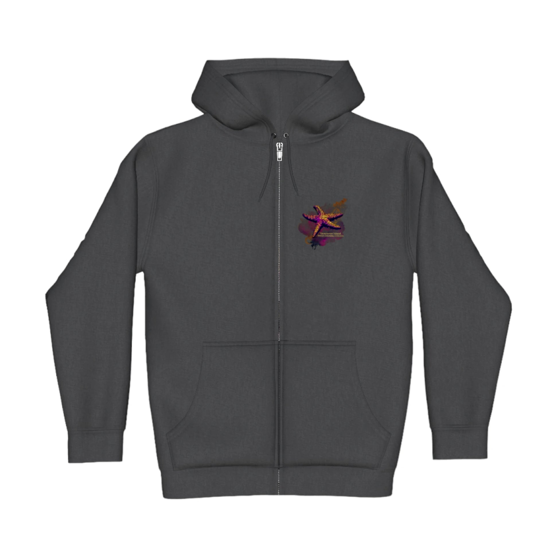 Star Track Vancouver Island BC Canada Premium Zipper Hoodie front